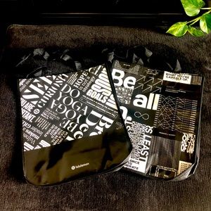Lululemon reusable bags; set of 2